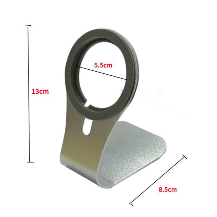 Soporte de teléfono de aleación de aluminio para cargador inalámbrico magnético de escritorio