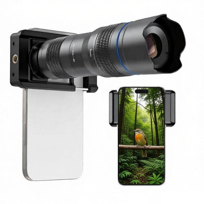 Lente telefoto zoom universal APEXEL totalmente metálico 20-40x para smartphones, telescopio HD para teléfono, ideal para fotografía lunar y de conciertos., APL-20-40X