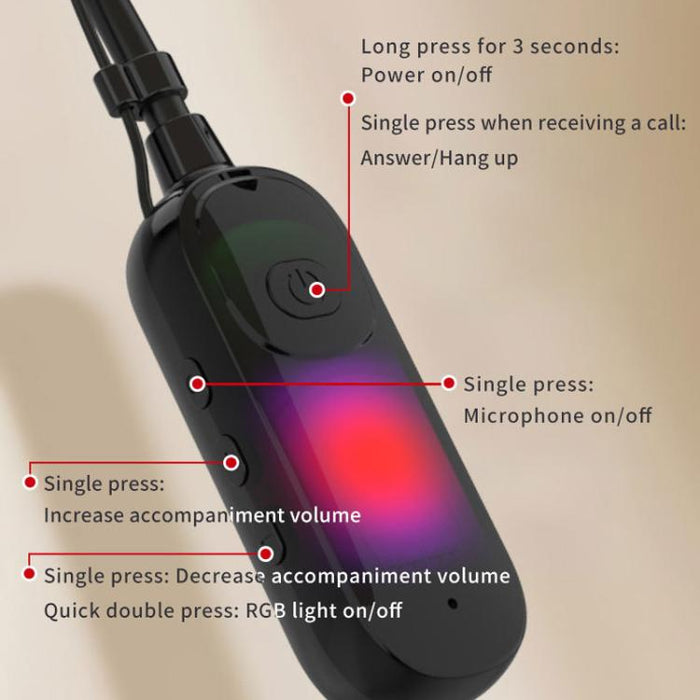 Auriculares todo en uno para retransmisiones en directo con tarjeta de sonido y micrófono inalámbrico de cuello., G10T