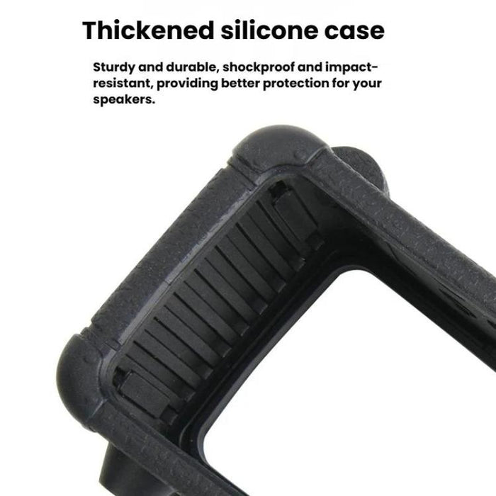Funda protectora de silicona portátil para Marshall Emberton III con correa ajustable para el hombro.