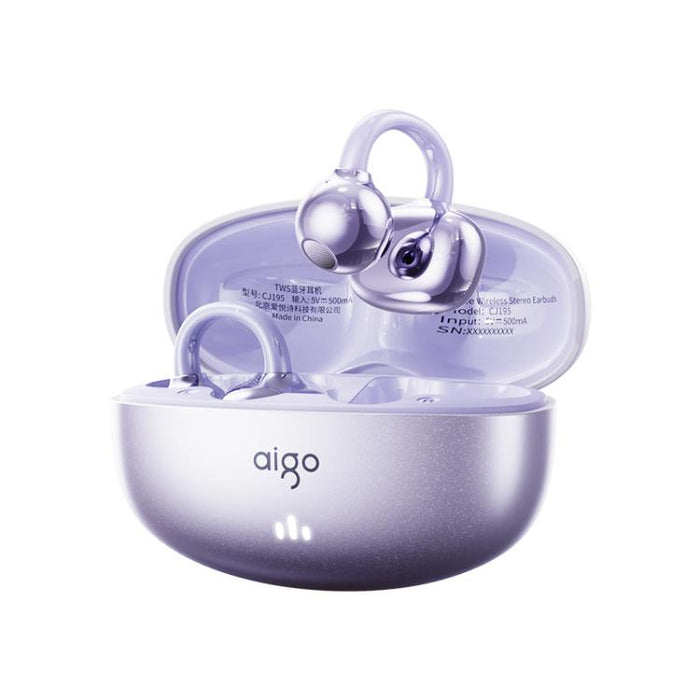 Auriculares inalámbricos Bluetooth de conducción ósea aigo CJ195, con clip para la oreja, ideales para deportes y correr.