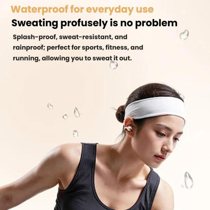 Auriculares inalámbricos Bluetooth de conducción ósea aigo CJ195, con clip para la oreja, ideales para deportes y correr.