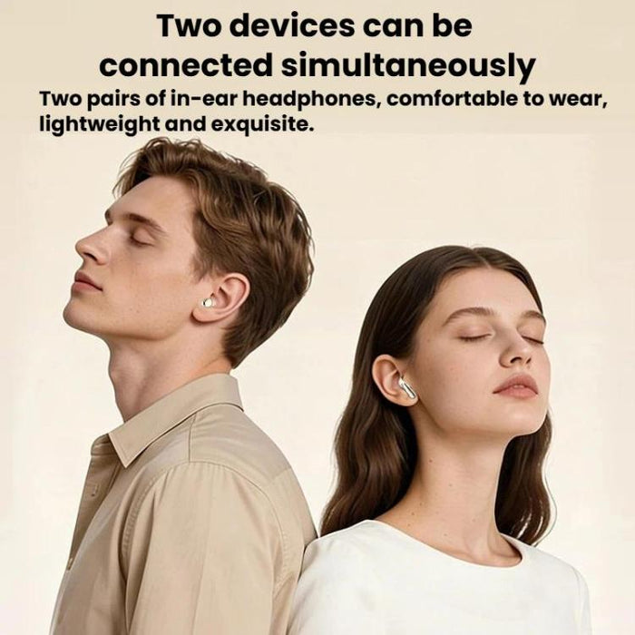 MD35 2 pares de auriculares intrauditivos con pantalla digital, cancelación de ruido, inalámbricos Bluetooth, ideales para dormir.