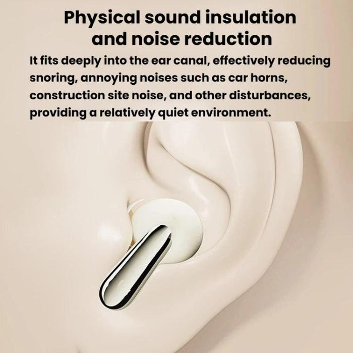MD35 2 pares de auriculares intrauditivos con pantalla digital, cancelación de ruido, inalámbricos Bluetooth, ideales para dormir.