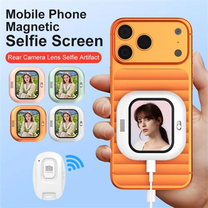 Espejo selfie magnético con cable para smartphone X3 con pantalla trasera para selfies, X3 Wired