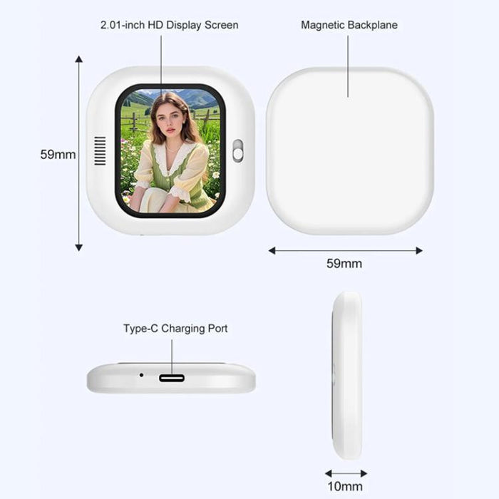 Espejo selfie magnético con cable para smartphone X3 con pantalla trasera para selfies, X3 Wired