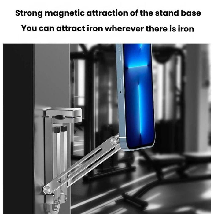 Soporte magnético plegable ultrafino para teléfono de escritorio, trípode portátil para teléfono