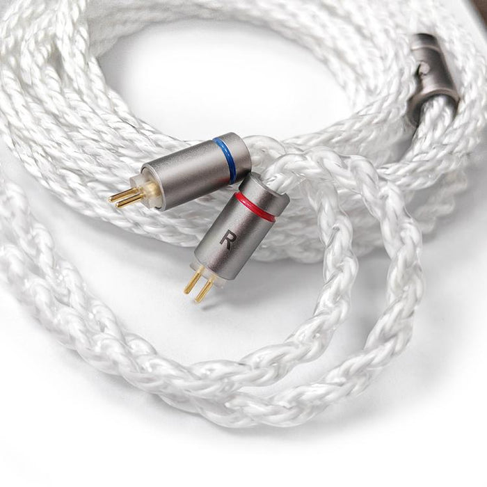 Cable para auriculares de doble pin mejorado con cobre monocristalino, longitud: 1,2 m, 3.5mm+4.4mm, 3.5mm+4.4mm+Type-C