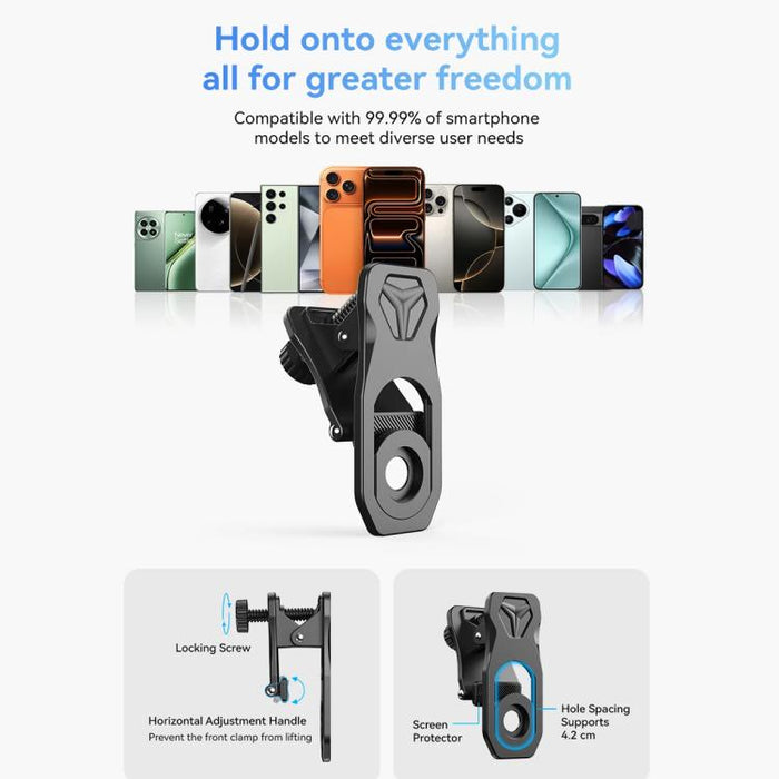 Kit de teleobjetivo APEXEL TeleZoom con zoom 5-10X para smartphone con clip universal todo en uno., APL-T5-10X