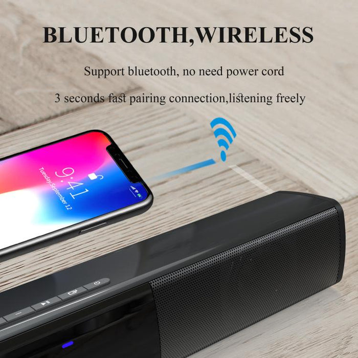 Altavoz Bluetooth con subwoofer y sonido envolvente dual para ordenador, BS-28A
