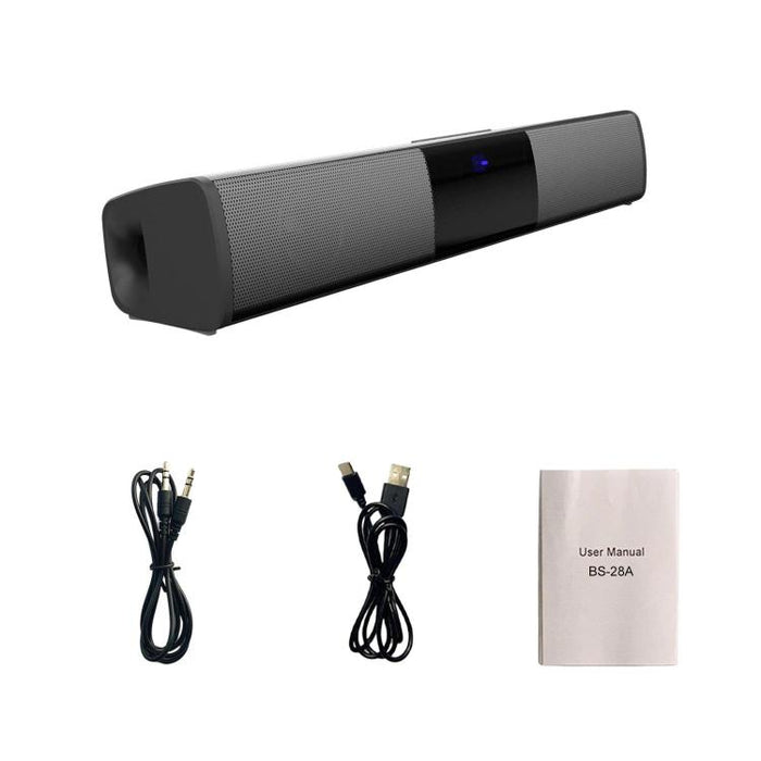 Altavoz Bluetooth con subwoofer y sonido envolvente dual para ordenador, BS-28A