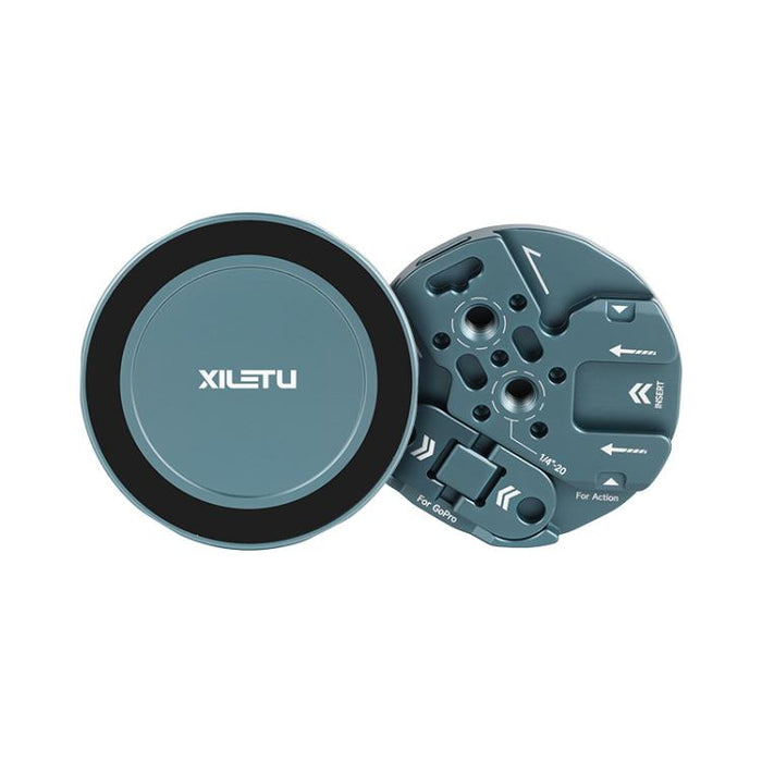 Soporte magnético todo en uno XILETU para teléfono con tornillo de 1/4 de pulgada, compatible con ARRI, GoPro, Action, zapata fría e interfaces NATO., MI-1, MI-1+XJ-28 Bracket, MI-1+MC-22S Gimbal+XT-18S Tripod