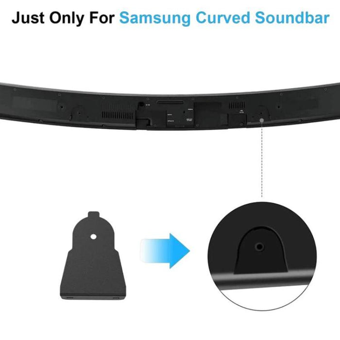 JJ-8007-B-0 2 piezas Soporte de pared para barra de sonido curva Samsung, For Samsung Curved Soundbar