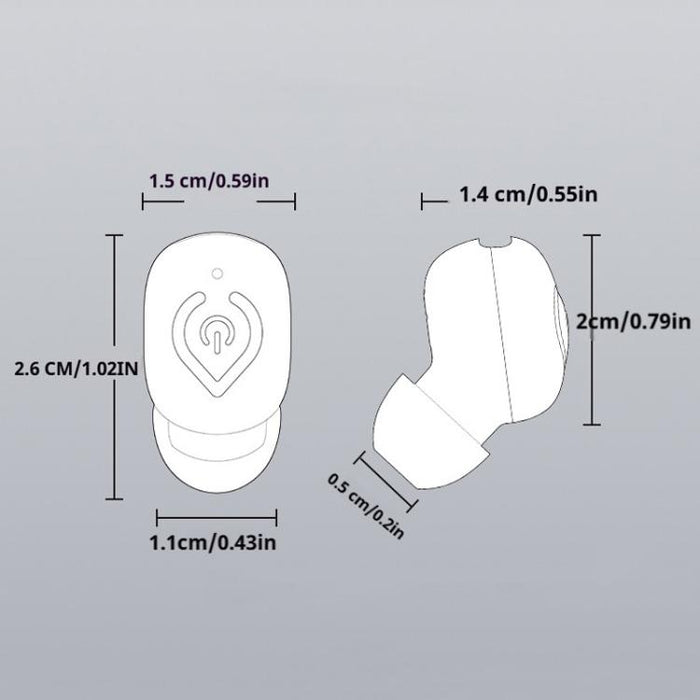 Auriculares Bluetooth intrauditivos V08 Mini Button con resistencia al agua IPX3 y un solo auricular.