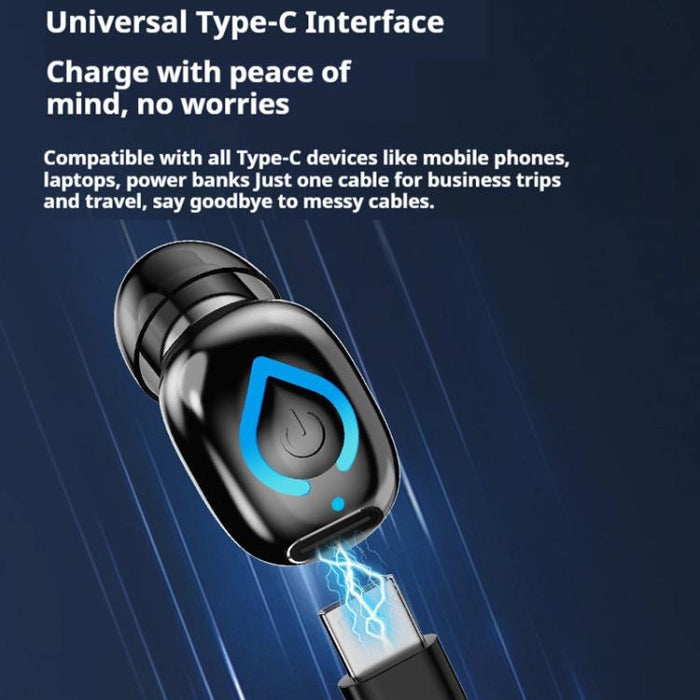Auriculares Bluetooth intrauditivos V08 Mini Button con resistencia al agua IPX3 y un solo auricular.