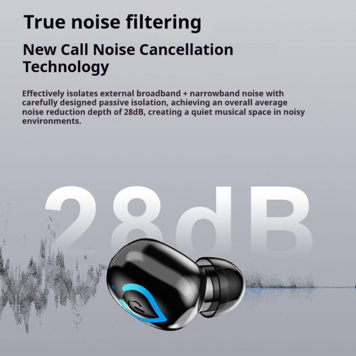 Auriculares Bluetooth intrauditivos V08 Mini Button con resistencia al agua IPX3 y un solo auricular.