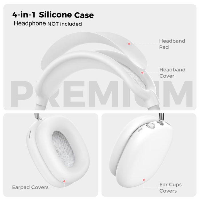 Funda protectora de silicona para la cabeza AhaStyle WG135 de 4 piezas para AirPods Max 2 / Max