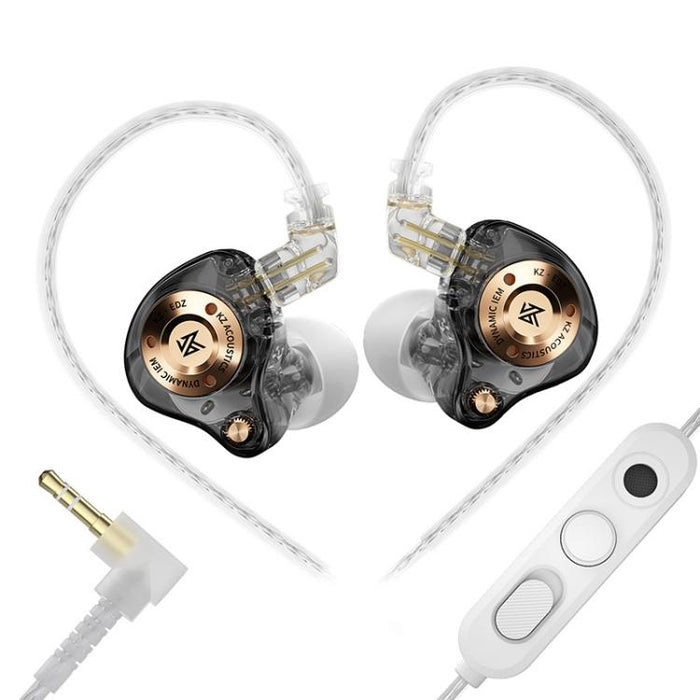 Auriculares con cable KZ EDZ de 1,2 m con controlador dinámico de ultraexcursión y banda ultraancha + sistema de amortiguación de doble etapa., Black 3.5mm, Black 3.5mm With Mic, Black Type-C Sound Card, White 3.5mm, White 3.5mm With Mic               ...