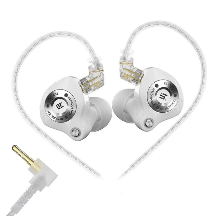Auriculares con cable KZ EDZ de 1,2 m con controlador dinámico de ultraexcursión y banda ultraancha + sistema de amortiguación de doble etapa., Black 3.5mm, Black 3.5mm With Mic, Black Type-C Sound Card, White 3.5mm, White 3.5mm With Mic               ...