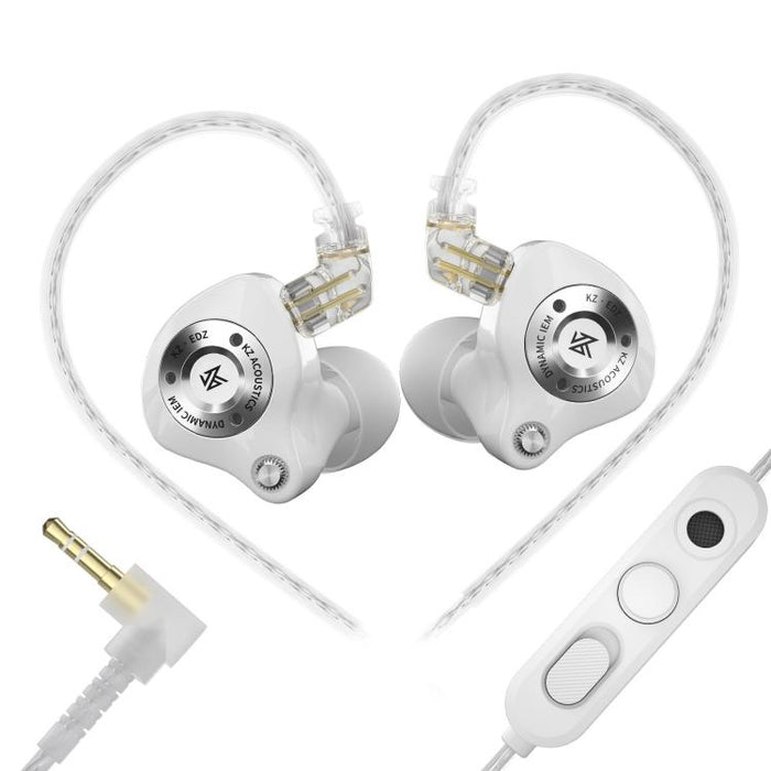 Auriculares con cable KZ EDZ de 1,2 m con controlador dinámico de ultraexcursión y banda ultraancha + sistema de amortiguación de doble etapa., Black 3.5mm, Black 3.5mm With Mic, Black Type-C Sound Card, White 3.5mm, White 3.5mm With Mic               ...