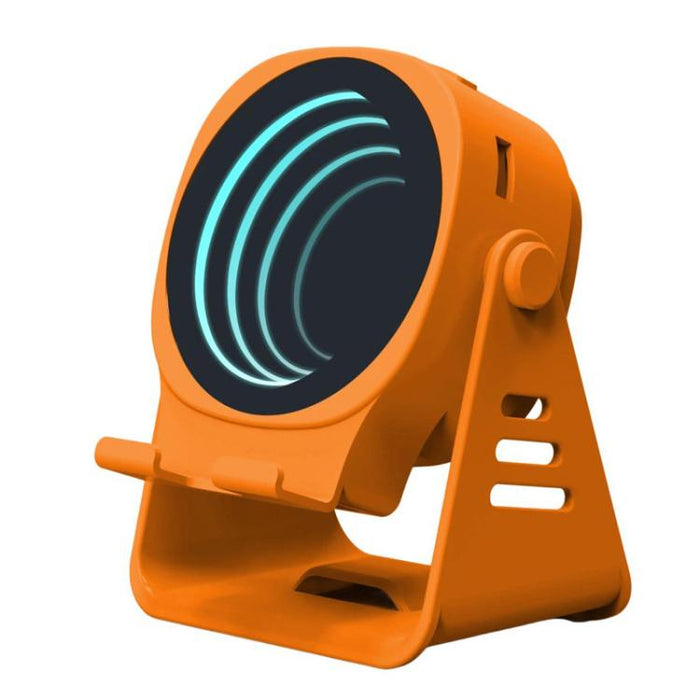 Altavoz inalámbrico de inducción con soporte para teléfono, altavoz Bluetooth multifuncional de escritorio con luz nocturna.