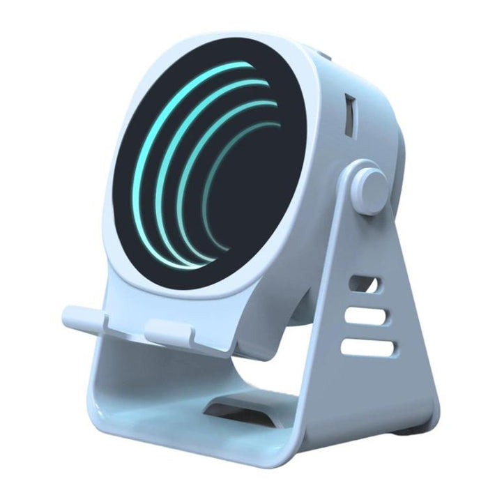Altavoz inalámbrico de inducción con soporte para teléfono, altavoz Bluetooth multifuncional de escritorio con luz nocturna.