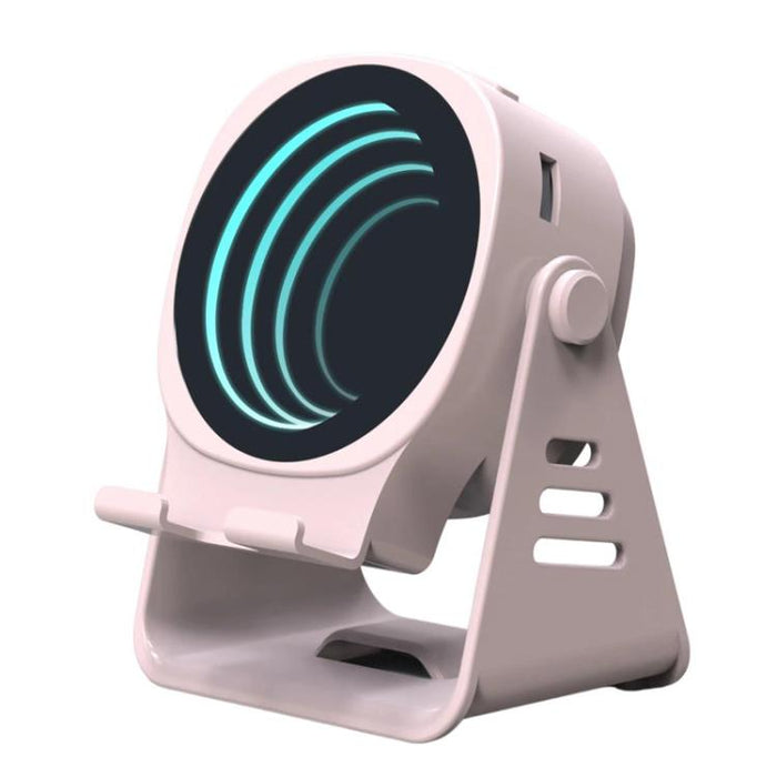 Altavoz inalámbrico de inducción con soporte para teléfono, altavoz Bluetooth multifuncional de escritorio con luz nocturna.