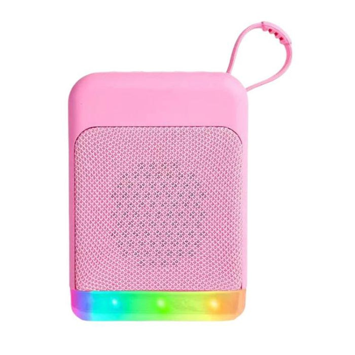 Mini altavoz Bluetooth retro con luces RGB, ranura para tarjeta TF y unidad USB, audio de escritorio.
