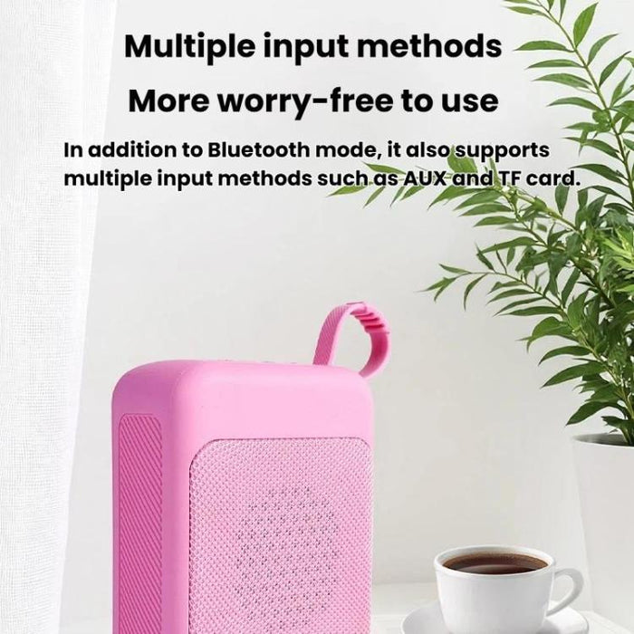 Mini altavoz Bluetooth retro con luces RGB, ranura para tarjeta TF y unidad USB, audio de escritorio.