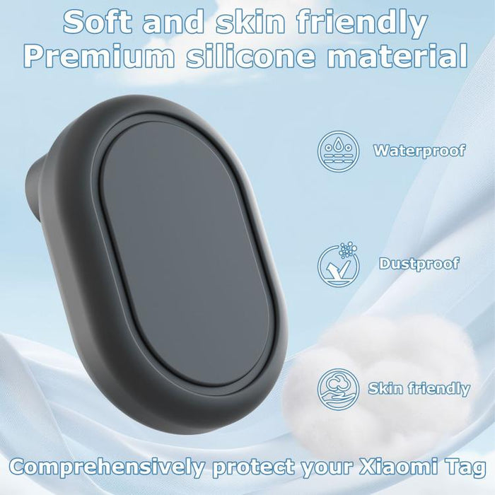 Funda para Xiaomi Tag con pasador oculto, soporte de silicona impermeable con broche de seguridad para ropa infantil y mochilas.