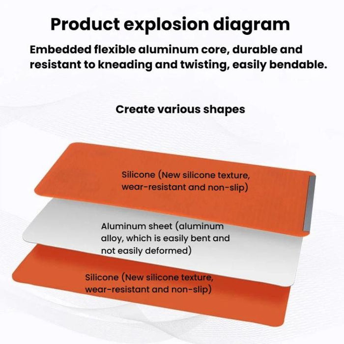 Soporte plegable flexible y deformable de silicona para escritorio K8 para tabletas y portátiles, portátil y antideslizante.