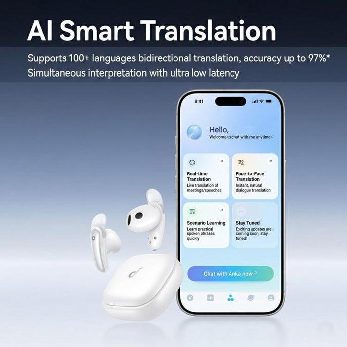 Auriculares inalámbricos Bluetooth ANKER SoundCore Liberty Buds semi-intraurales con traducción por IA