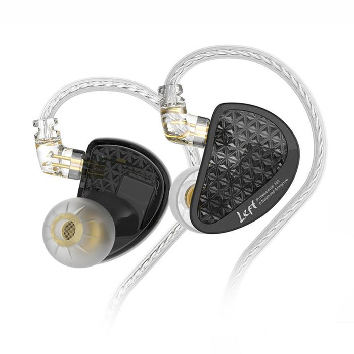 Auriculares intrauditivos con cable KZ-AS16 PRO de 1,2 m con 8 transductores y armadura balanceada pura., Green Standard, Green With Mic, Black Standard, Black With Mic