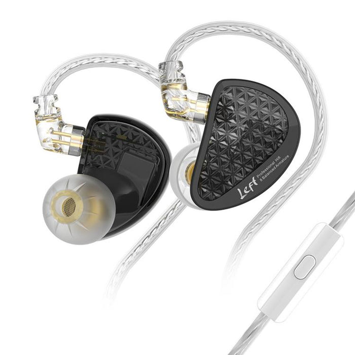 Auriculares intrauditivos con cable KZ-AS16 PRO de 1,2 m con 8 transductores y armadura balanceada pura., Green Standard, Green With Mic, Black Standard, Black With Mic