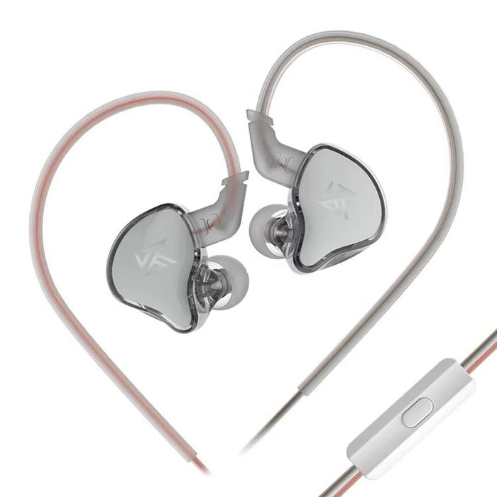 Auriculares intrauditivos dinámicos con cable KZ-EDCX de 1,2 m, Gray Standard, Gray With Mic, Green Standard, Green With Mic