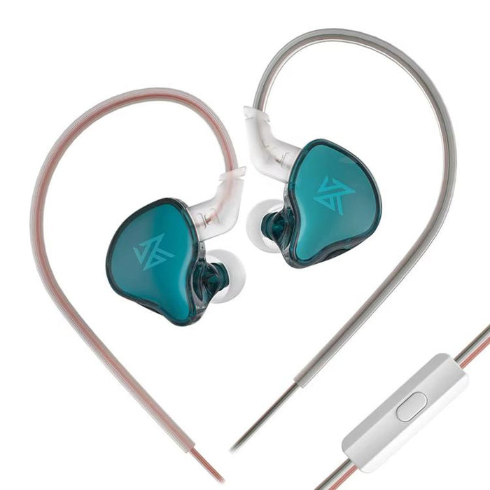 Auriculares intrauditivos dinámicos con cable KZ-EDCX de 1,2 m, Gray Standard, Gray With Mic, Green Standard, Green With Mic