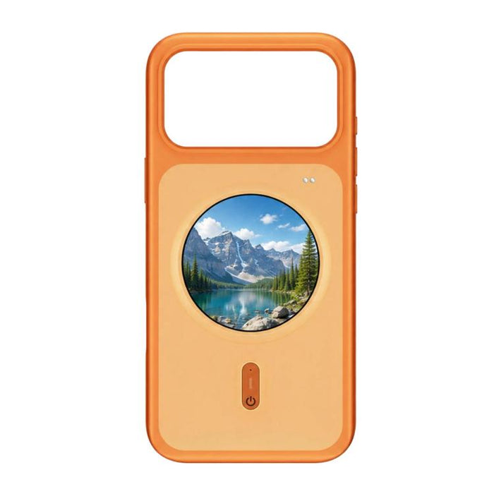 Funda para iPhone 17 Pro Max de 1,85 pulgadas con pantalla redonda a color HD, funda para smartphone con proyección de pantalla DIY.