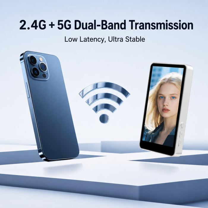 Pantalla magnética para selfies, dispositivo de duplicación de pantalla para teléfono, cámara trasera, monitor de visualización inalámbrico