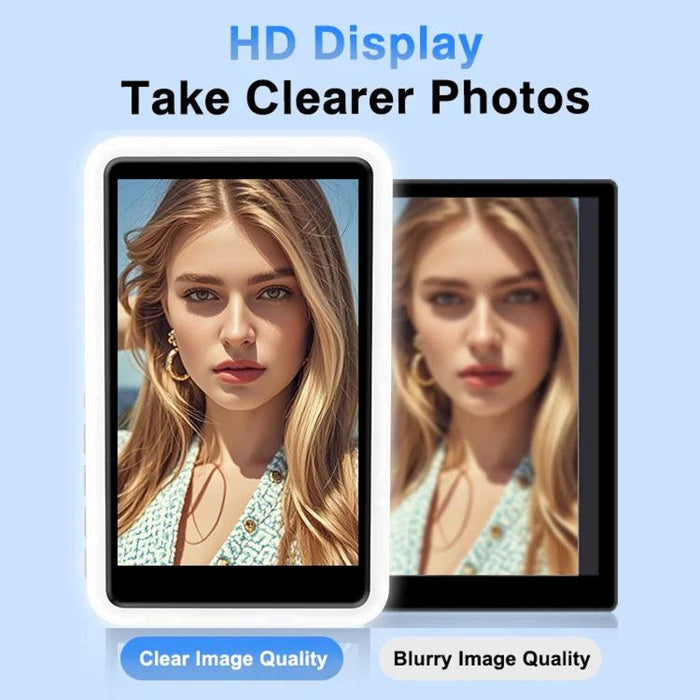 Dispositivo de duplicación de pantalla inalámbrica trasera para smartphone con luz de relleno, pantalla magnética Bluetooth para selfies en exteriores