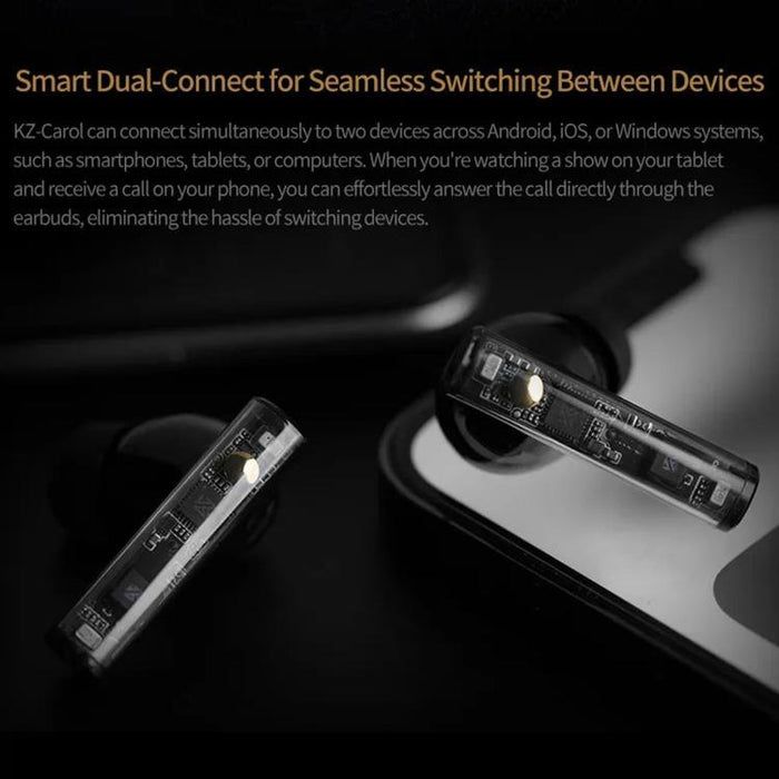 Auriculares Bluetooth KZ-Carol con cancelación activa de ruido (ANC) Hi-Fi y tecnología TWS., Carol