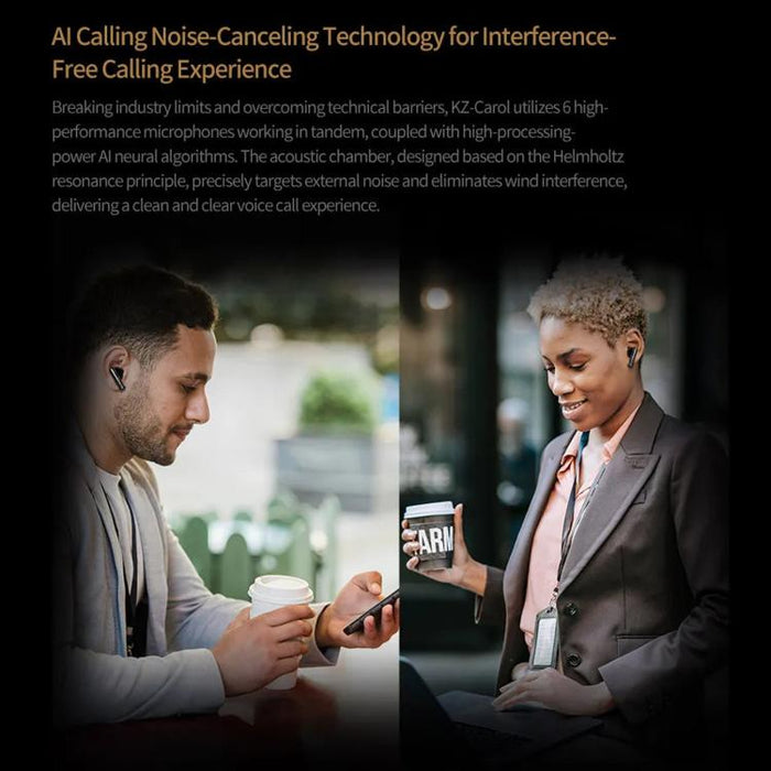 Auriculares Bluetooth KZ-Carol con cancelación activa de ruido (ANC) Hi-Fi y tecnología TWS., Carol
