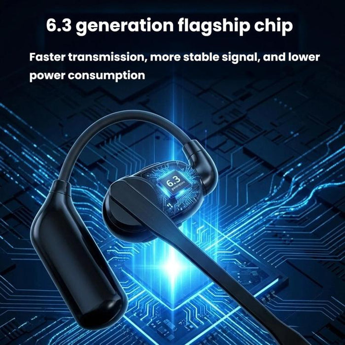 Auriculares Bluetooth giratorios con gancho para la oreja, cancelación de ruido HD y resistentes a la lluvia., V2