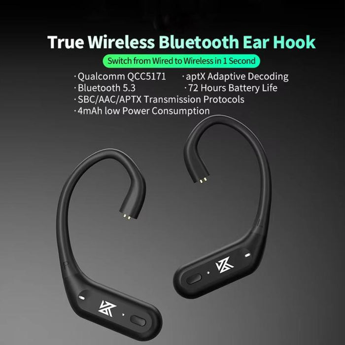 Auriculares inalámbricos Bluetooth 5.3 KZ XZ10 con ganchos para las orejas, XZ10