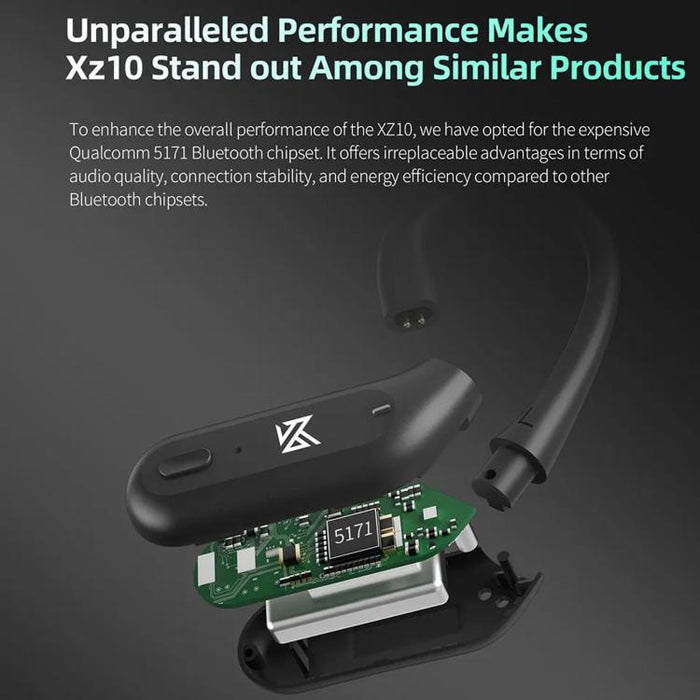 Auriculares inalámbricos Bluetooth 5.3 KZ XZ10 con ganchos para las orejas, XZ10