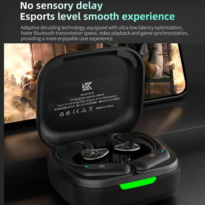 Auriculares inalámbricos Bluetooth 5.3 KZ XZ10 con ganchos para las orejas, XZ10