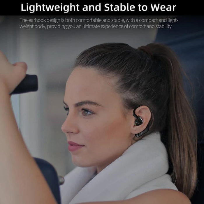 Auriculares inalámbricos HD Bluetooth 5.4 con gancho para la oreja, cancelación activa de ruido, Hi-Fi y para juegos., AN01