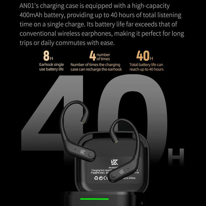 Auriculares inalámbricos HD Bluetooth 5.4 con gancho para la oreja, cancelación activa de ruido, Hi-Fi y para juegos., AN01