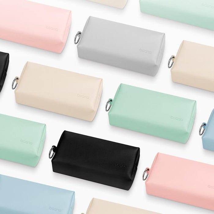 Baona BN-Q003 Funda organizadora de viaje de cuero sintético para adaptador de corriente, cargador y ratón para portátil grande