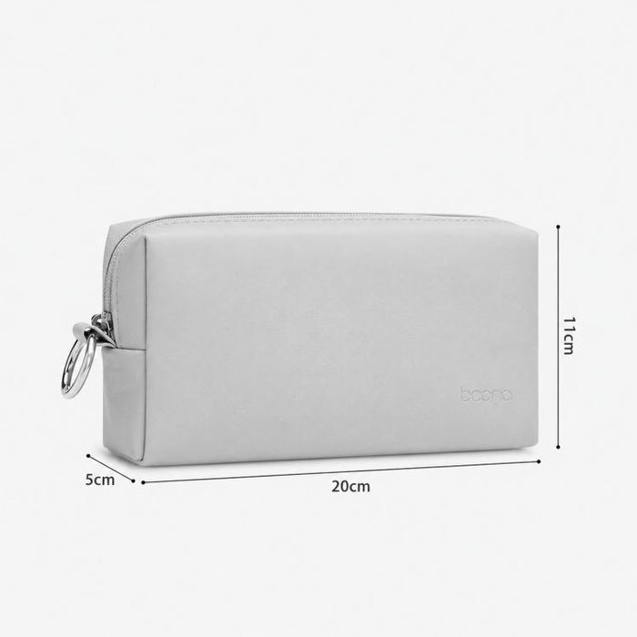 Baona BN-Q003 Funda organizadora de viaje de cuero sintético para adaptador de corriente, cargador y ratón para portátil grande