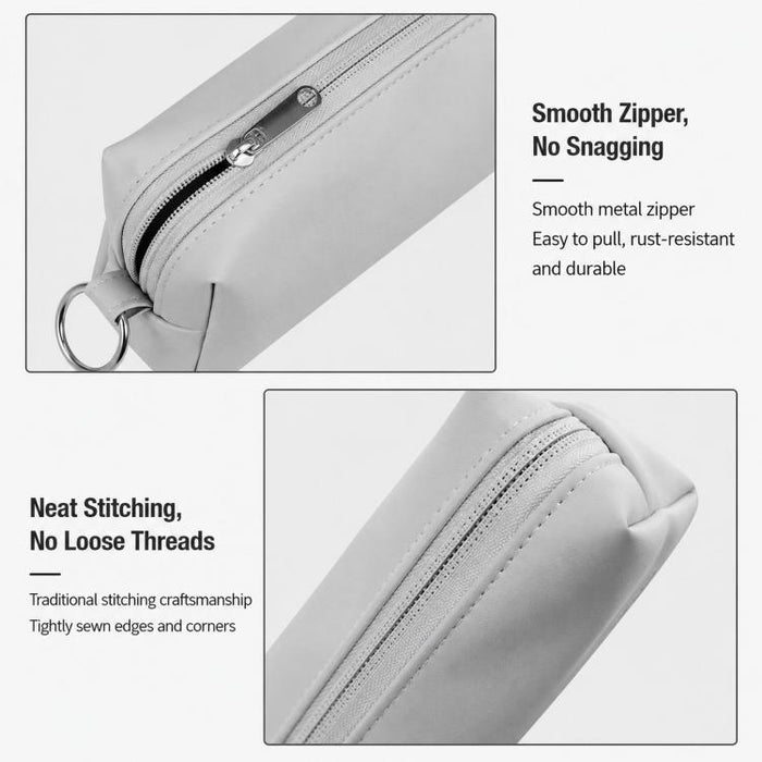 Baona BN-Q003 Funda organizadora de viaje de cuero sintético para adaptador de corriente, cargador y ratón para portátil grande